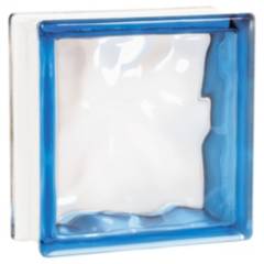 undefined - Bloque vidrio azul 19x19x8cm