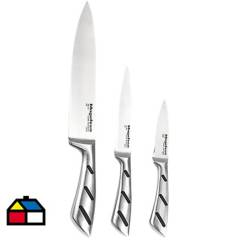 MAGEFESA - Set de 3 cuchillos acero inoxidable