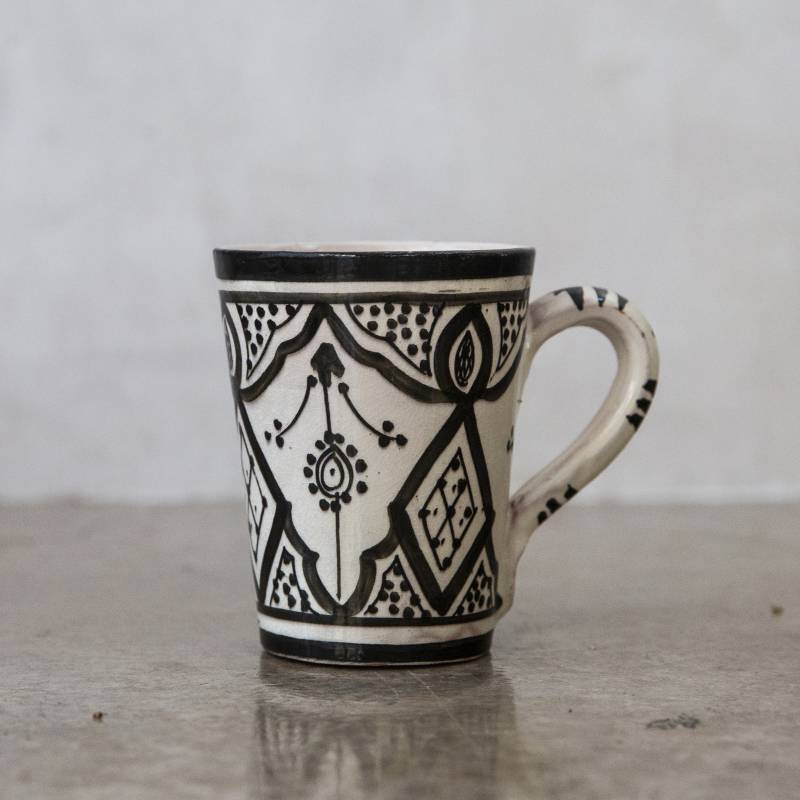 CASA GITANA - Taza Marroquí cerámica negro