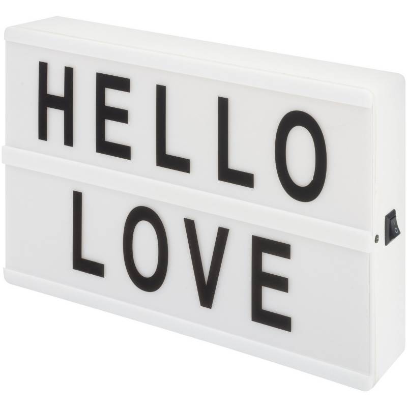 VGO - Caja con letras led pvc hello love