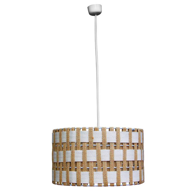 CAROLD STEVENS - Lámpara colgante tambor geométrico metal 1 luz E27