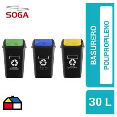 SOGA - Set 3 basurero eco 30 litros