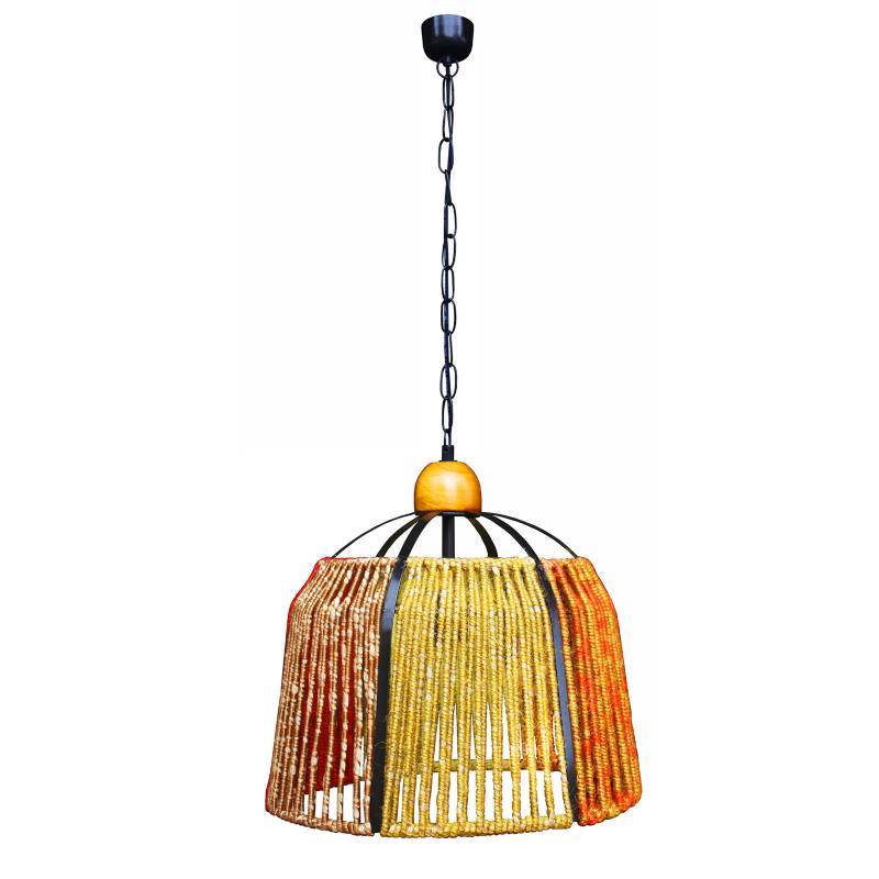 CAROLD STEVENS - Lámpara colgante bell madera 1 luz E27