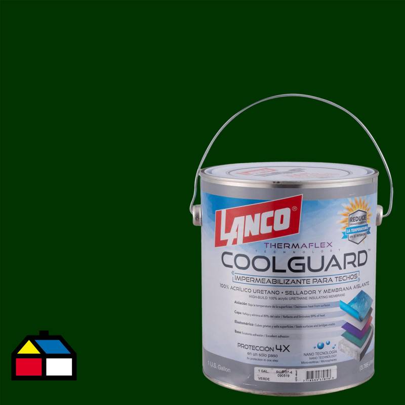 LANCO - Sellador para techos coolguard 1 galon verde