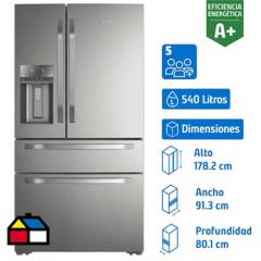 FENSA - Refrigerador Multidoor No Frost 540 Litros Inox Advantage Plus 7790