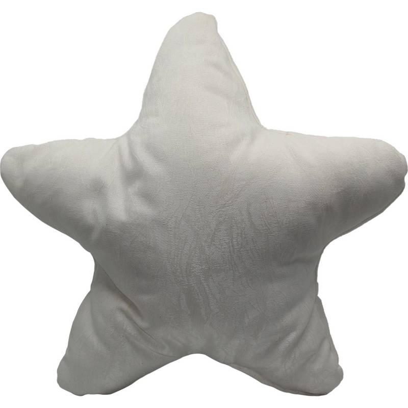 LIGHTME - Cojín estrella aqua marfil 50x50 cm