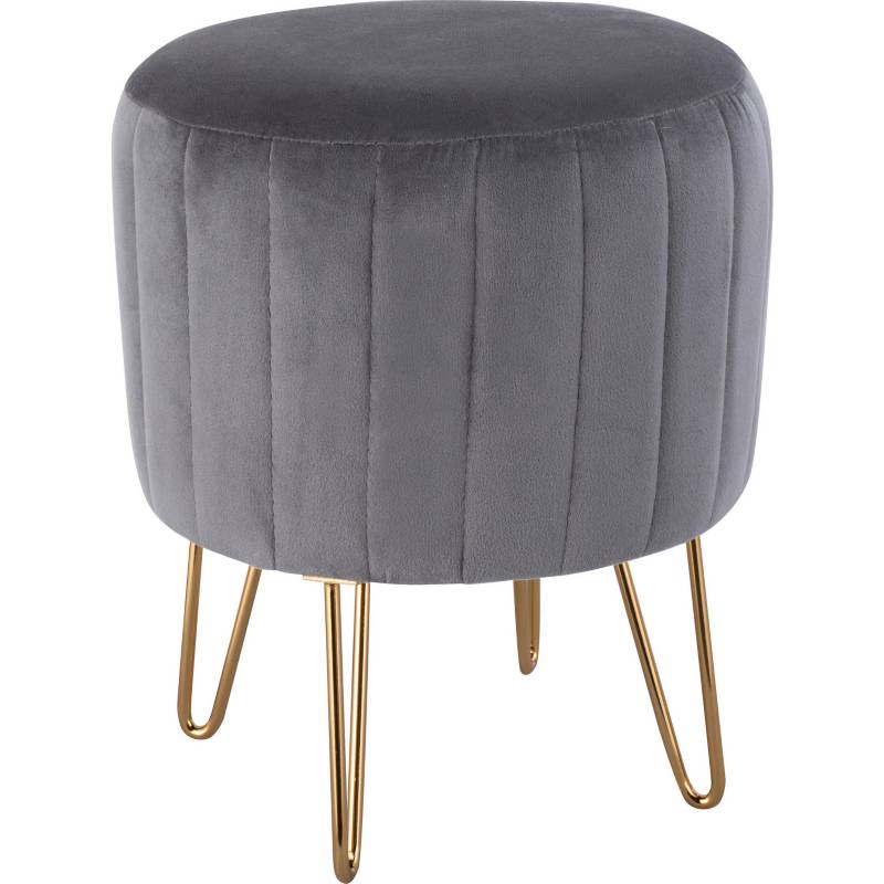 JUST HOME COLLECTION - Pouf Ottoman gris