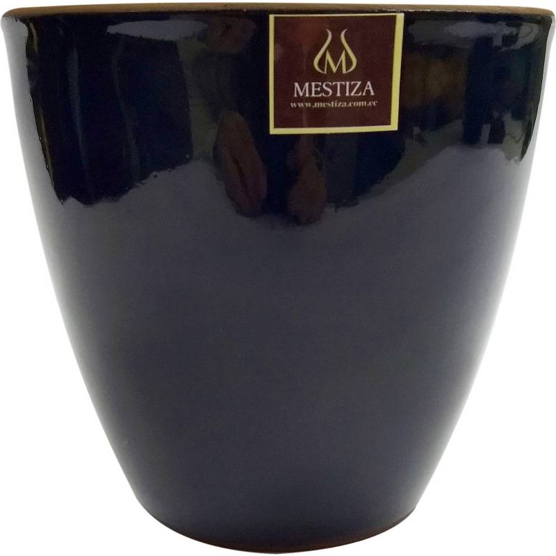 MESTIZA - Macetero Zafiro 24x21 cm negro