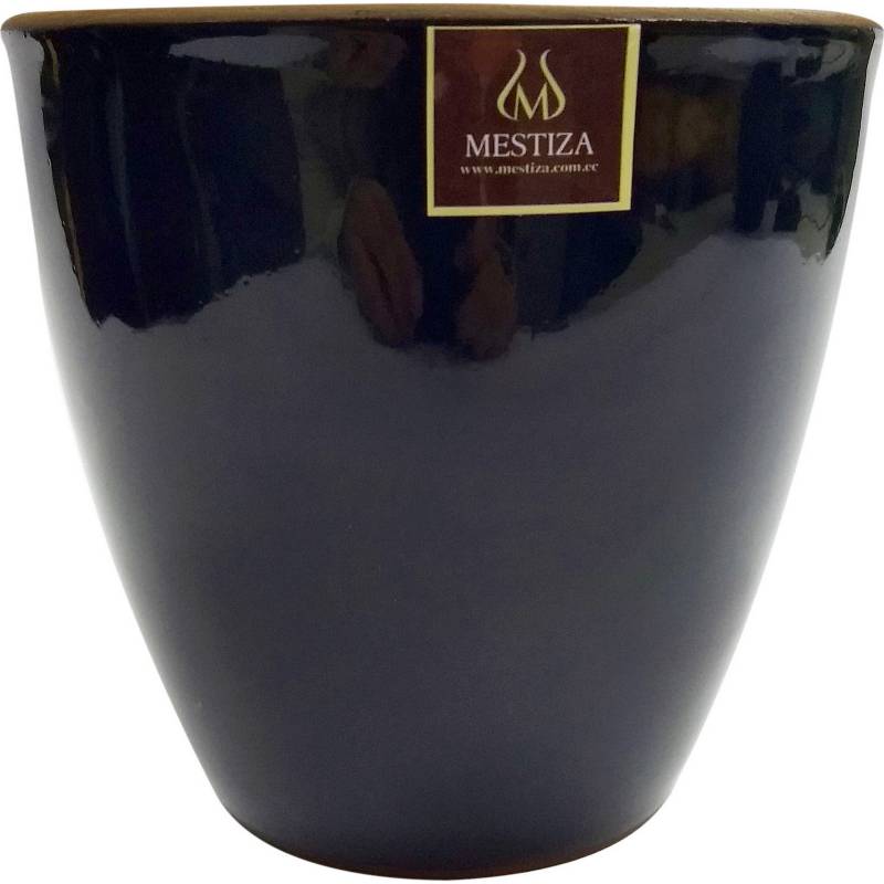 MESTIZA - Macetero Zafiro 17x16 cm negro