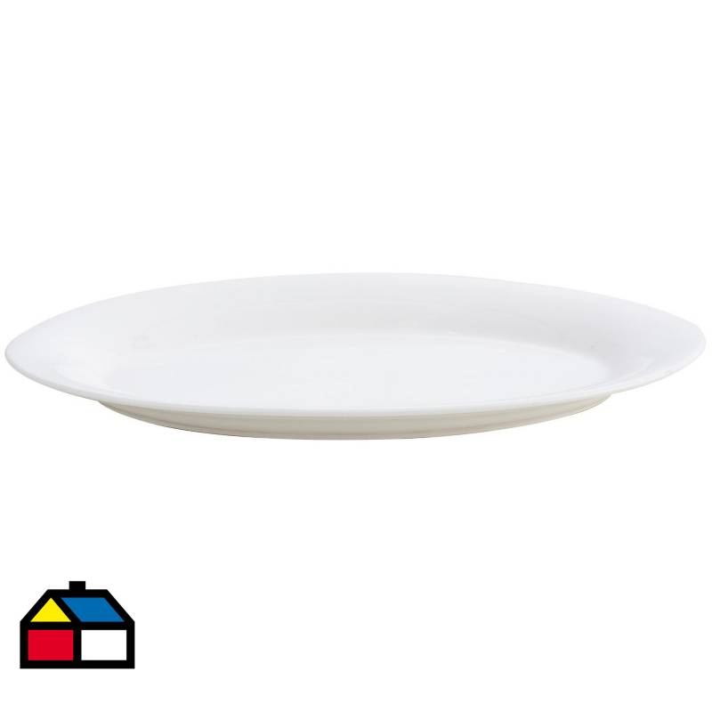HALLEN - Plato 30 cm ovalado blanco
