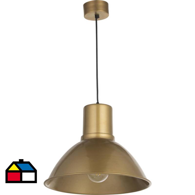 LAMPARAS MANQUEHUE - Lámpara Colgante Campana Cono Bronce 1 Luz