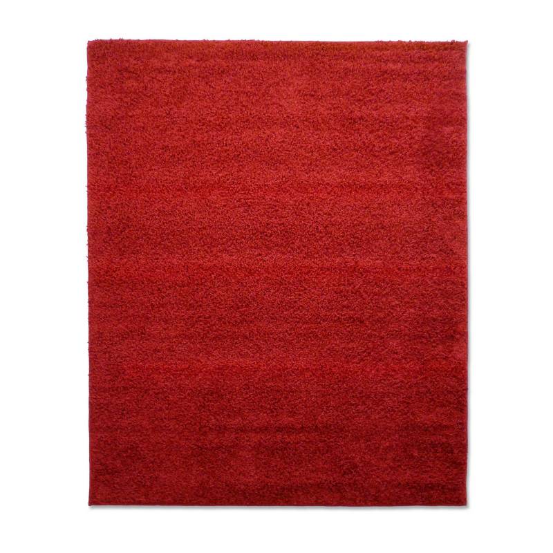 IDETEX - Bajada de camas shaggy lisa 50x100 rojo