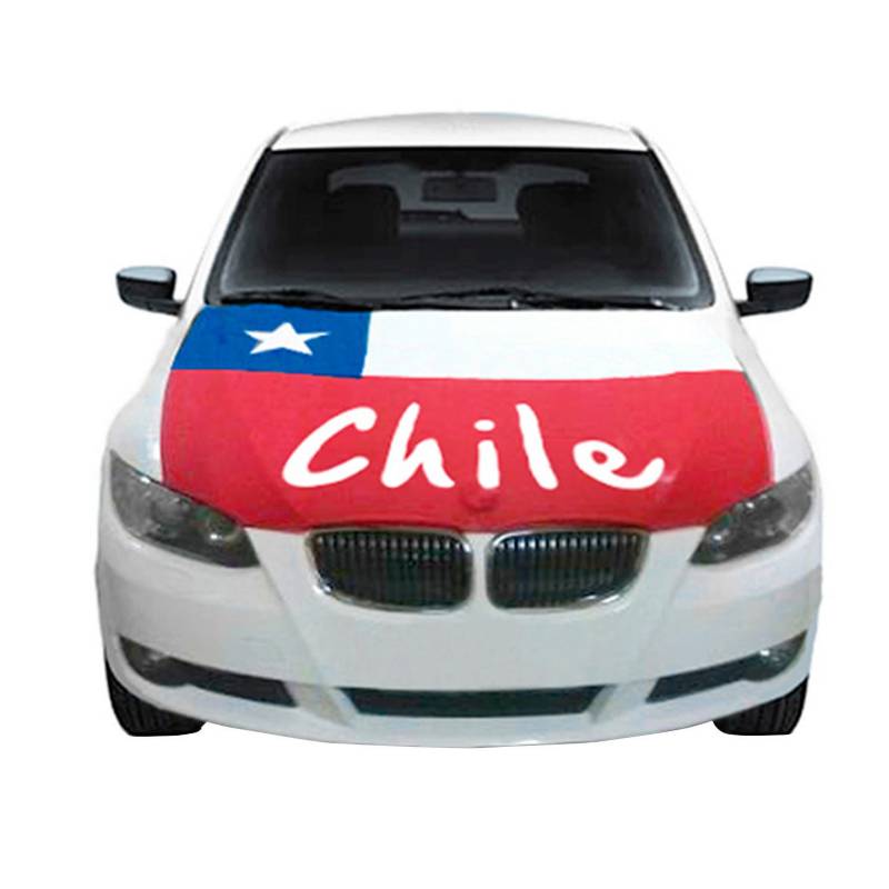 MERIGGI - Cubre capot auto diseño bandera chilena