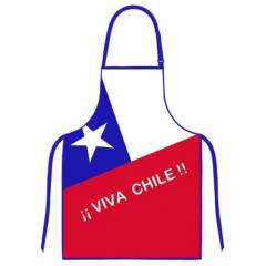 MERIGGI - Delantal cocina diseño bandera chilena