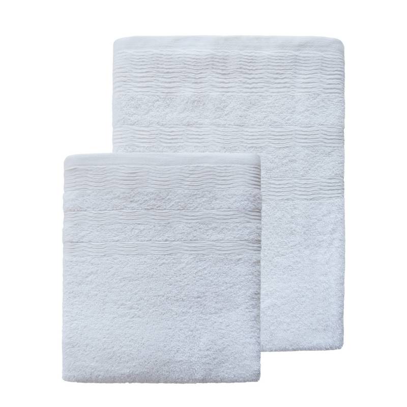 IDETEX - Set toallas 500 gramos 2 piezas blanco