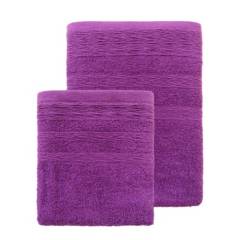 IDETEX - Set toallas 500 gramos 2 piezas fucsia