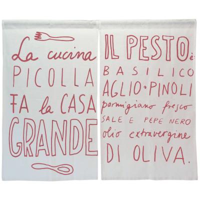Cortina cocina Italiana tinto 2 paños 70x115 cm
