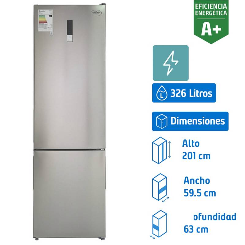 MAIGAS - Refrigerador no frost bottom freezer 326 litros
