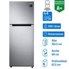 SAMSUNG - Refrigerador no frost 300 litros top mount freezer