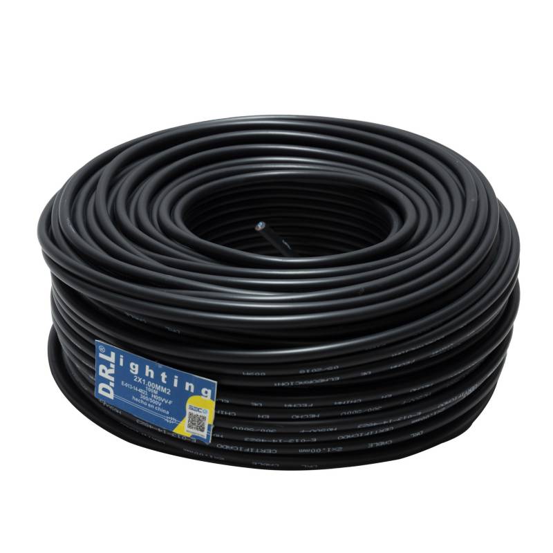 DRL - Cordón 2x1,0 mm 100 metros H05VV-F negro