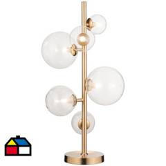 JUST HOME COLLECTION - Lámpara de mesa Atom dorada 6 luces G9