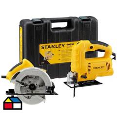 STANLEY - Kit eléctrico sierra circular 1600W + sierra caladora 600W