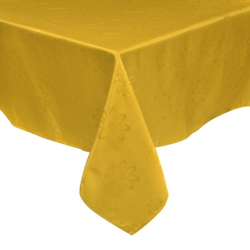 MASHINI - Mantel Agatha 180x180 cm amarillo cuadrado poliéster