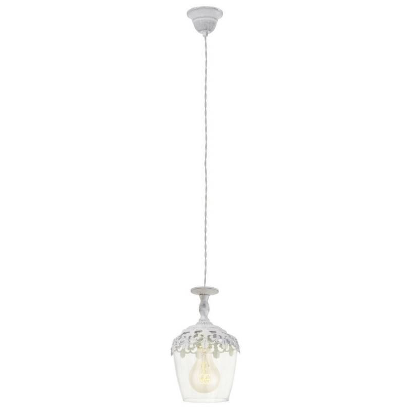 EGLO - Lámpara de colgar acero y vidrio Sudbury 1 luz E27 60W