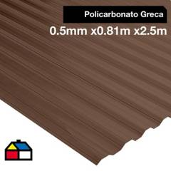 FEMOGLAS - Plancha policarbonato greca bronce 0.5mmx0.81mx2.5m