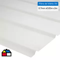 FEMOGLAS - Plancha fibra de vidrio premium ondulada luz difusor 0.7mmx0.85mx3.0m