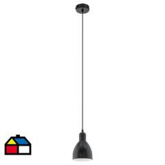 EGLO - Lámpara de colgar acero negro Priddy 1 luz E27 60W