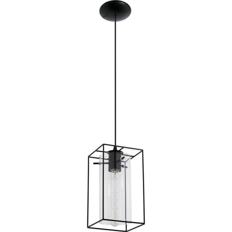 EGLO - Lámpara de colgar acero y vidrio Loncino 1 luz E27 60W