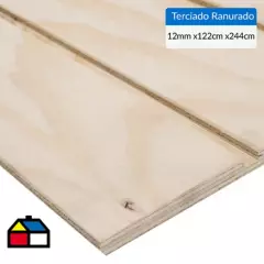 GENERICO - Terciado Ranurado T1 12 mm 122 x 244 cm
