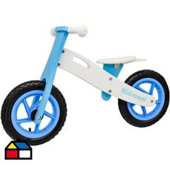 KIDSCOOL - Bicicleta madera blanco azul Riders aro 12