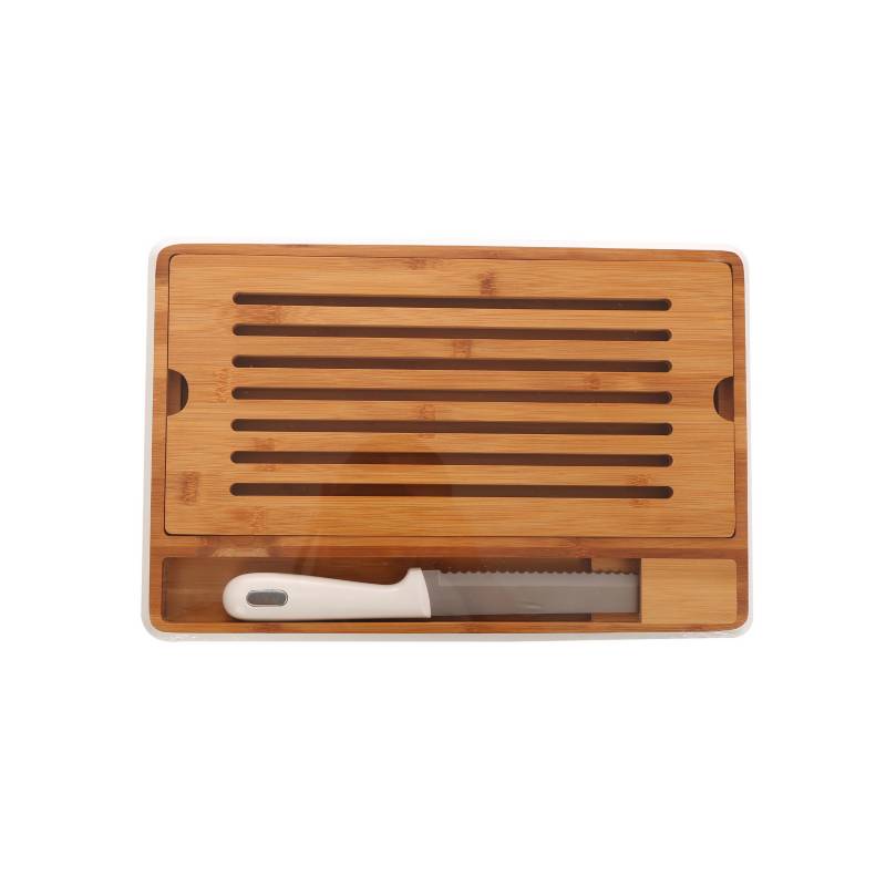 SOHOGAR - Tabla para cortar de madera incluye cuchillo
