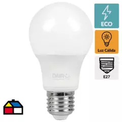 DAIRU - Ampolleta LED 3 tonos (Int alta, media o baja) E27 8W Luz Cálida
