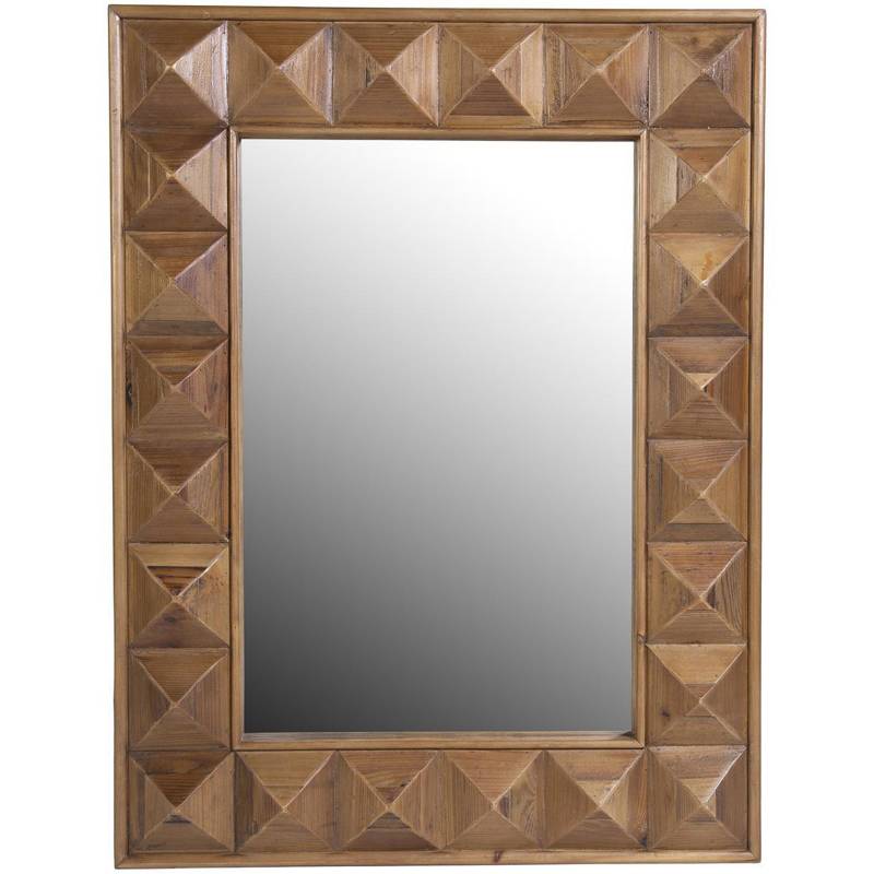 MEYA MUEBLES - Espejo pared rectangular madera 99x75x7 cm