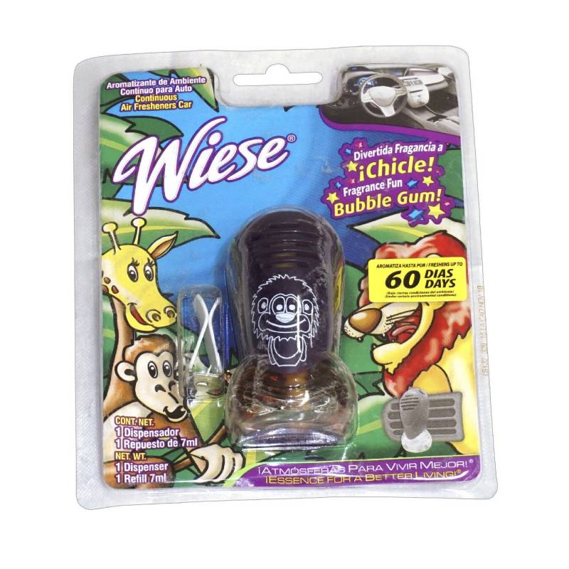 WIESE - Aromatizante de auto aroma chicle caja 6 piezas
