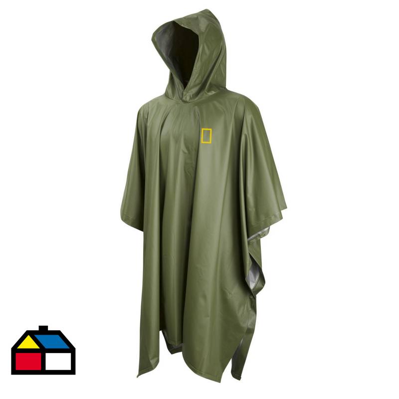 NATIONAL GEOGRAPHIC - Poncho impermeable verde