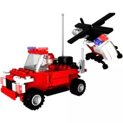 BEST LOCK - Juguete bloques de construcción bomberos 140 piezas