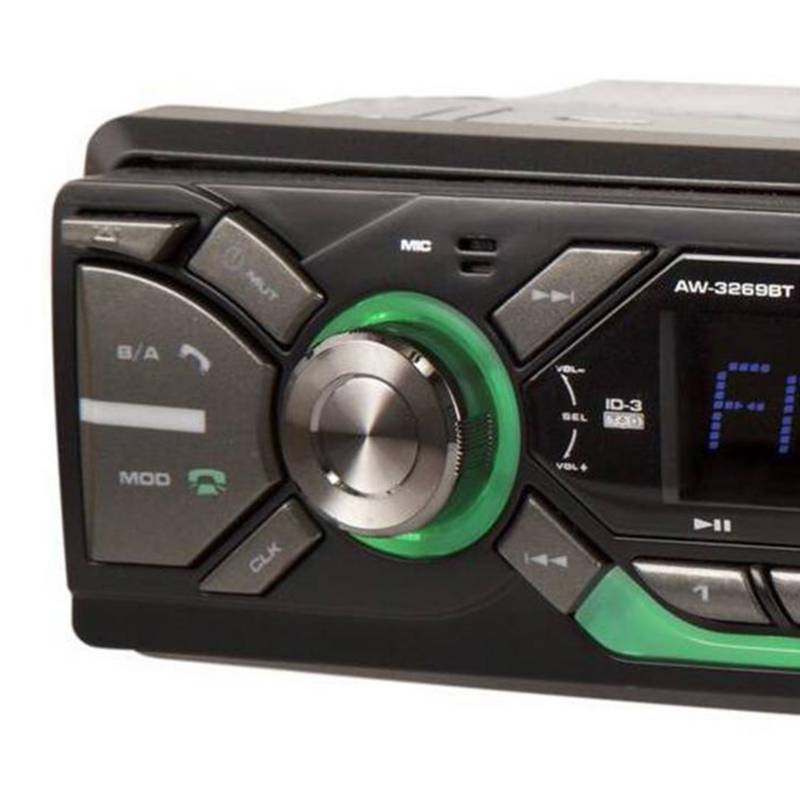 AIWA Radio Auto 1 Din Bluetooth Mp3 Usb Aw-3269Bt