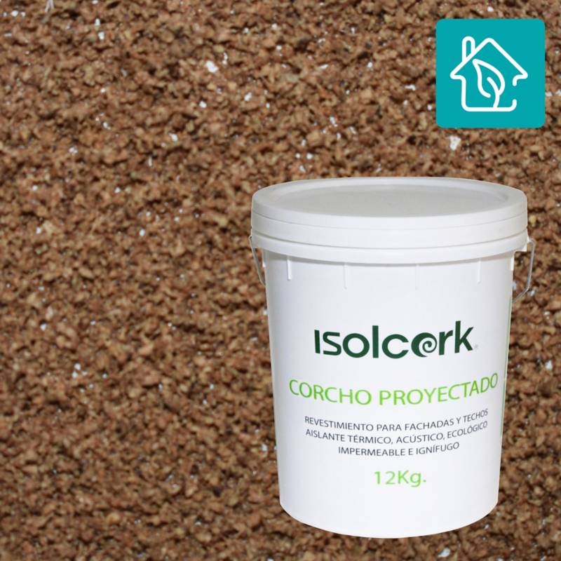 ISOLCORK - Revestimiento corcho proyectado 12 kg natural
