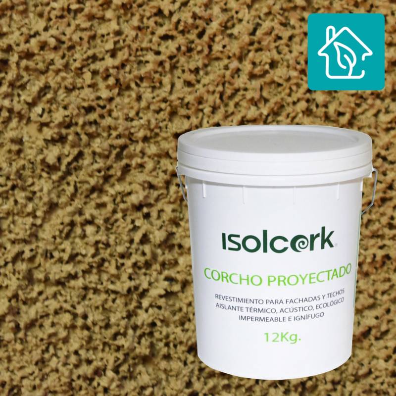 ISOLCORK - Revestimiento corcho proyectado 12 kg beige claro