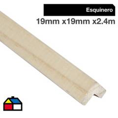 GENERICO - Esquinero pino Finger 19x19 mm x 2.40 m