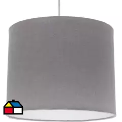 LIGHTING - Lámpara colgante lisa gris 1 luz E27