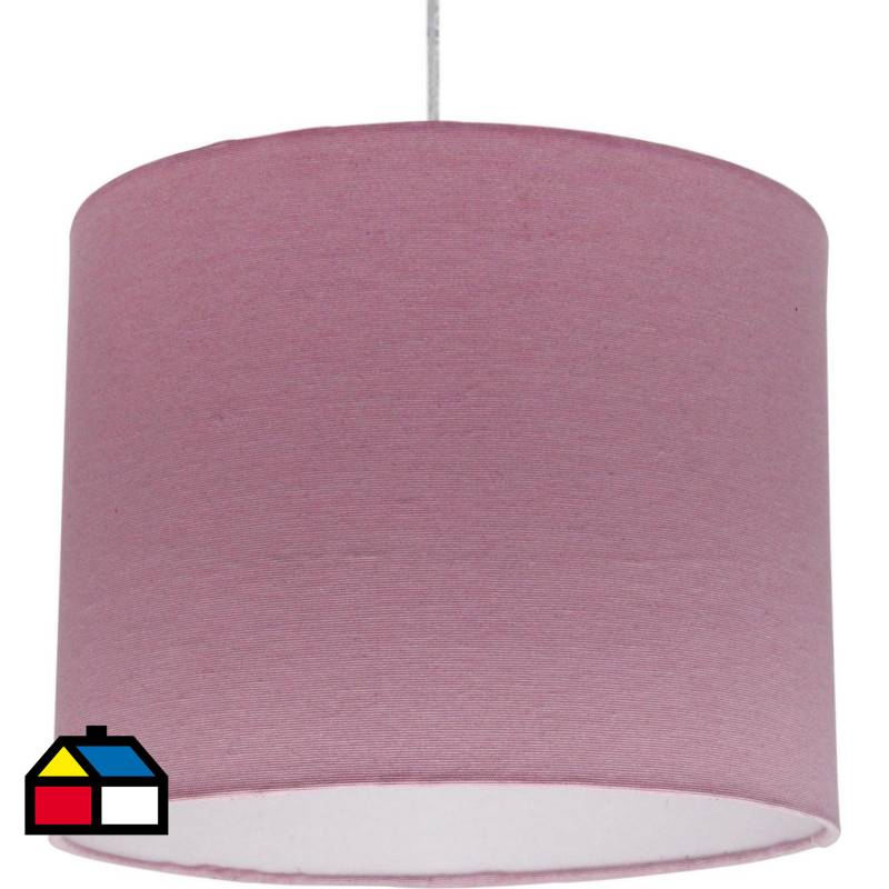 LIGHTING - Lámpara colgante lisa rosada 1 luz E27
