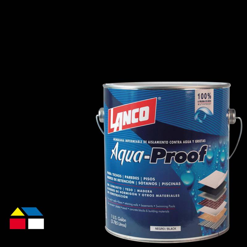 LANCO - Membrana impermeable de aislamiento contra agua y grietas 1 galón