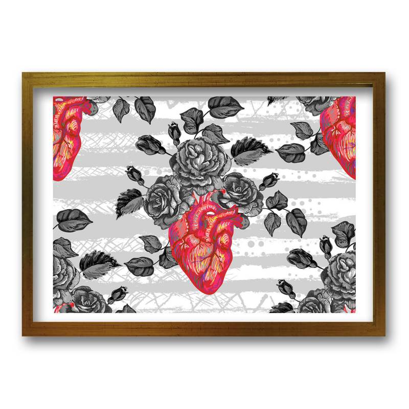 RETELA - Cuadro 70x50 cm ilustración amor gris