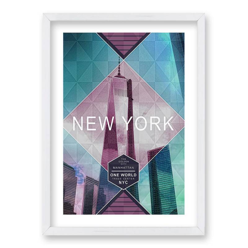 RETELA - Cuadro 70x50 cm ilustración new york