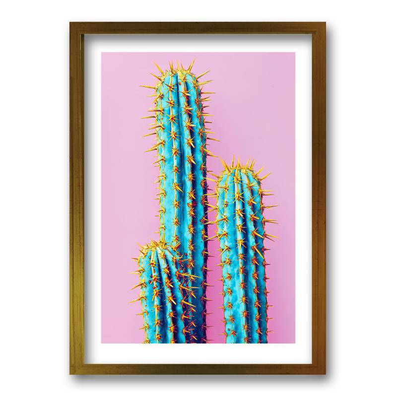 RETELA - Cuadro 40x30 cm ilustración cactus neon